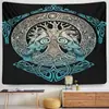 Tapeçaria Amazon Comércio Transfronteiriço Pendurado Viking Corvo Meditação Cigano Psicodélico Tarot Pano de Fundo