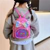 2025 Principios de Primavera Nueva Linda Lentejuela Mochila Escolar de Jardín de Infancia Diseño de Moño Mochila de Princesa PU Mochila Escolar para Niñas