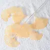 Flores Artificiais Folhas de Ginkgo de 3 Pontas e 5 Pontas Leque Dourado Flores Artificiais de Casamento Guia de Casamento Arranjo de Flores Decorativo Flores Artificiais
