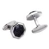 Dongguan abotoaduras nova superfície de diamante pedra natural céu estrelado areia azul pedra abotoaduras terno avançado camisa francesa abotoaduras prego
