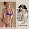Noche Dorada Lencería Sexy Bikini Sexy de Tres Puntos Entrepierna Abierta Tentación talla grande qqny Pasión Encaje Pijama
