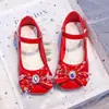 Zapatos de Princesa de Cristal para Niñas 2026 Primavera Otoño Verano Nuevos Suela Suave Zapatos para Niñas Pequeñas Zapatos Pequeños de Cuero para Actuación
