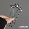 Horquilla China en Forma de U Súper de Hada, Nueva Horquilla Doble de Perlas en Forma de U Estilo Chino, Accesorio para el Cabello Hanfu Estilo Antiguo, Horquilla Simple y de Alta Gama para Mujeres
