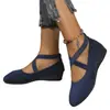 Mocasines para Mujer Estilo Nuevo Floral Europeo y Americano Talla Grande Zapatos Deportivos Casuales para Mujer Primavera Punta Puntiaguda Cuña Zapatos de una Sola Pieza 2025 Comercio Exterior
