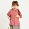 [Oferta Especial de Novo Produto] Camisas de Algodão de Rami de Manga Curta para Meninos e Meninas com Golas, Novo Estilo de Verão para Crianças, Confortável e Respirável