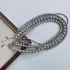 G/S Collar de Perlas Shijia Gris Plateado Moderno y Casual Lujo Accesible Cadena para Clavícula Apilada de Cuentas de Concha de Gama Alta Color Real de Cáñamo