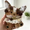 Muñeca de Cáscara de Fruta Producto Terminado, Colgante Carrillón de Viento de Cáscara de Fruta, Muñeca de Vaina de Frijol Artesanía Terminada, Colgante Hecho a Mano Lindo-Feo