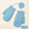 Luvas de Inverno Quentes com Alça de Pescoço para Meninos e Meninas, Adequadas para Crianças de 1 a 4 Anos, Luvas Infantis para Pendurar no Pescoço para Ciclismo