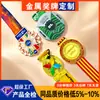 Medalhas de Metal Personalizadas, Medalhas de Liga de Zinco 3D Rotativas Pintadas, Lembranças Comemorativas para Chegadas de Maratonas Nacionais e Internacionais
