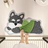 Alfombra de baño con forma de perro de dibujos animados, felpudo absorbente antideslizante para puerta de inodoro, cojín, felpudo de secado rápido para pies