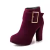 Dropshipping de AliExpress: Botines metálicos de tacón grueso, talla grande para mujer, para comercio exterior transfronterizo 666