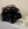 Corea del Sur Hilo Hilo Atmósfera Estilo Princesa Trueno Lazo Grande Anillo para el Cabello Francés Nuevo 2025 Elegante Elegante Accesorios para el Cabello