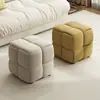 Taburete Pequeño de Madera Maciza para Uso Doméstico, Taburete Bajo Creativo y Elegante, Banco para Cambiarse los Zapatos, Otomana para Sentarse, Reposapiés para Sofá de Sala de Estar