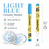 Caneta para pintura em cerâmica para caneca, caneta marcadora pintada à mão em porcelana óssea, à prova d'água e resistente ao desbotamento, caneta para utensílio de porcelana DIY