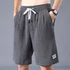 Verano 2026 Nuevos Shorts de Seda de Hielo para Hombre Sueltos Rectos Cordón Casual Pantalones de Cinco Puntos Delgados Secado Rápido Modernos Caída