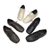 Mocasines de Piel Negra 2026 Nuevo Estilo Zapatos de Mujer Estilo Británico Zapatos Planos con Cordones para Primavera Diseño de Nicho