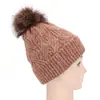 Gorro de Lana Otoño e Invierno para Mujer Todo Fósforo Tejido Baotou Mostrando la Cara Pequeño Cálido Gorro de Lana Cabeza Grande Wai Gorro Tejido