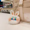 Grampo de Cabelo Artesanal Criativo Pingente de Boneca de Pelúcia Coelho Chaveiro Boneca Fofa Pingente de Mochila de Estudante Presente