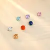 Colar S925 Prata Esterlina Corte Flash Fogos de Artifício Zircônia Colorida Lágrimas de Sereia Zircônia Corrente de Pesca Transparente Corrente da Clavícula Acessórios de Início de Primavera