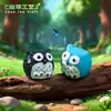 Pequeño adorno de terrario de musgo de búho de 4 colores, figura de resina para ensamblaje DIY