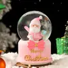Papai Noel Transfronteiriço Bola de Cristal Luminosa Caixa de Música Enfeites Decoração de Natal Bola de Vidro Presentes para Crianças Venda por Atacado