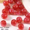 Olho de Gato Sonhador Cor Cereja Gradiente Resina Céu Estrelado Contas Soltas Contas de Fio Pulseira DIY Feita à Mão Colar Acessórios de Joias
