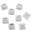 Cuadrado acrílico cuadrado de corte plano con fondo plano no poroso accesorios para ropa DIY accesorios pegatinas para decoración de uñas taladro