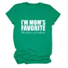 EU SOU o Favorito da Mamãe Amazon Wish Site Independente Moda Versátil Feminino Casual Gola Redonda Manga Curta Camiseta