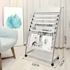 Porta Periódicos Clip Estante para Libros y Periódicos Pequeño Revista Promoción Exhibidor de Piso Almacenamiento Almacenamiento Simple Oficina Porta Periódicos