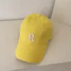 Gorra de Béisbol Nueva Letra R Color para Mujer Verano Estilo Coreano ins Gorra Suave con Visera Estudiante Pareja Sombrero para el Sol
