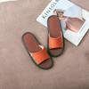 Pantuflas de Piel de Vaca Haining Nuevas Pantuflas para Pareja Sandalias de Interior Suela de Tela para Hombre y Mujer Hogar Silencioso Venta al por Mayor