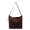 Sacola de grande capacidade Bolsa de camurça de alta qualidade feminina 2024 outono e inverno nova bolsa de ombro de couro fosco para viajante bolsa feminina