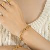 Tendencia de moda entrelazado Europeo y Americano exagerado hip-hop chicas sexys cadena gruesa Collar pulsera conjunto de joyería para mujer Venta al por mayor