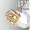 [Vidrio Espesado] Taza Portátil Linda de Alto Valor con Tapa para Popote Taza de Agua Boca Grande Pegatina