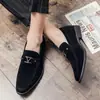 Zapatos de Mocasín para Hombre de Primavera Transfronterizos, Zapatos de Cuero Puntiagudos de Talla Grande de Comercio Exterior, Zapatos Casuales, Zapatos de Gamuza para Hombre, Zapatos para Conducir