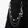 Corrente de Calça Masculina e Feminina Estilo Moderno e Descolado Personalizada Punk Hip-hop Hip-hop Denim Corrente de Cintura Acessórios de Calça de Metal da Moda Combina com Tudo