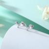 Tonglin aretes europeos y americanos aretes de plata esterlina s925 temperamento moda circonita estilo ins nicho femenino comodín ventas directas de fábrica