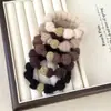 Anillo para el Cabello de Felpa Color Maillard Alta Elasticidad Elegante Lujo Ligero Cuerda de Strass Bola de Cuerda para el Cabello Versátil