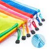 Bolsa com Zíper Padrão de Futebol Tecido Oxford A4 Atacado Bolsa Classificadora de Matérias para Prova Impermeável Estojo para Lápis de Estudante Impressível