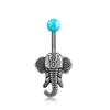 Comercio Electrónico Transfronterizo Más Vendido Moda Sencilla Serie de Animales y Plantas Murciélago Mariposa Abeja Joyería Piercing Anillo para el Ombligo