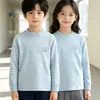 Camiseta de baixo para crianças, outono para meninos em algodão puro, roupa íntima quente para crianças maiores e adolescentes, top de camada interna, pijama para meninas