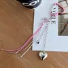 Nuevo Colgante Accesorio para Funda de Teléfono con Forma de Corazón Estilo Ins, Colgante de Cuerda de Cuero Trenzado Simple y Versátil, Decoración para Bolso