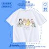 Camiseta de manga corta para niños mofusand Cat Shark, camiseta de algodón de media manga para niños y niñas, ropa interior holgada de verano