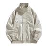 Chaqueta de cuero sintético para hombre, estilo americano, con cuello vertical, para primavera y otoño, combina con todo.