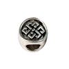 Retro Plata tibetana Xizang agujero grande nudo chino cuentas sueltas redondas planas cadena de cuerda tejida Xizang pulsera diy venta al por mayor accesorios de ropa