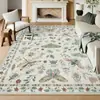 Alfombra de Piso de Terciopelo de Cristal con Diseño de Mariposa y Insecto para Sala de Estar, Alfombra Antideslizante Resistente al Desgaste para Área Grande, Alfombra Aislante
