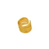 Anillos Populares Europeos y Americanos de Acero Inoxidable con Apertura Elegante y con Estilo, Joyería de Mano Ajustable de Acero de Titanio Chapado en Oro de 18 Quilates, Suministro Transfronterizo