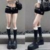 Botas Elásticas Slim de Solado Grosso da Moda para Mulheres, Botas Longas de Outono e Inverno, Botas de Equitação de Cano Alto, Meias que Aumentam a Altura, Botas de Garota Popular