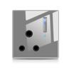 Panel de enchufe de interruptor gris tipo 86, interruptor de punto de pared de vidrio templado con espejo de control doble simple con luz LED para el hogar