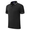 Camisa Polo Listrada Tingida na Fiação com Íon de Gelo e Espiga de Trigo Tridimensional, de Alto Padrão, Pedido de Uniforme de Trabalho de Verão, Uniforme de Fábrica, Camisa Cultural